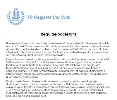 Club Policies