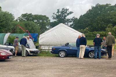 Brunel TRs and Somerset Triumphs at Sweets Tea Rooms